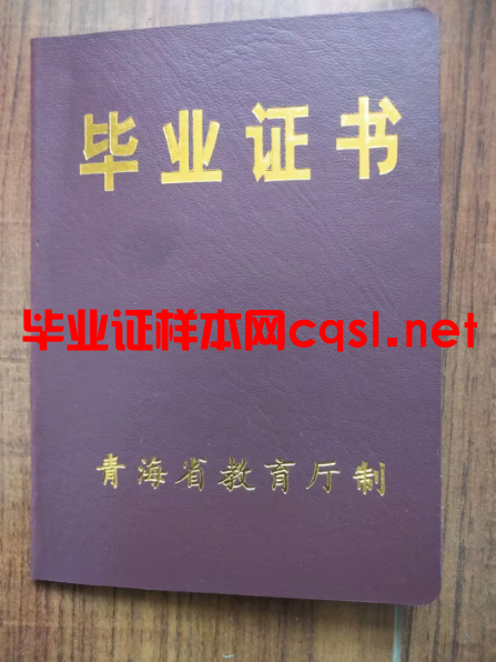 青海高中毕业证样本模板