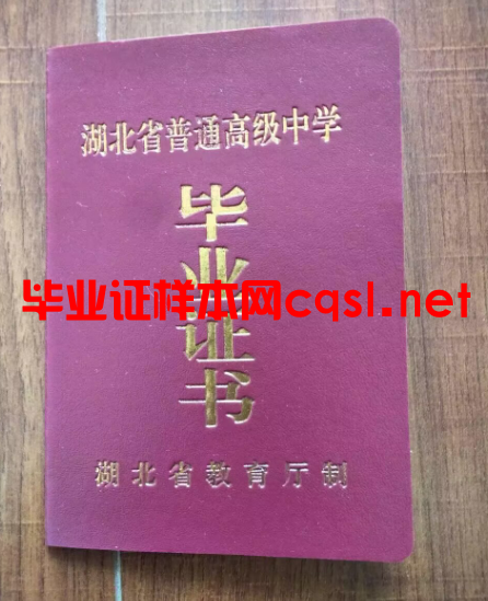 湖北高中毕业证样本模板-图片