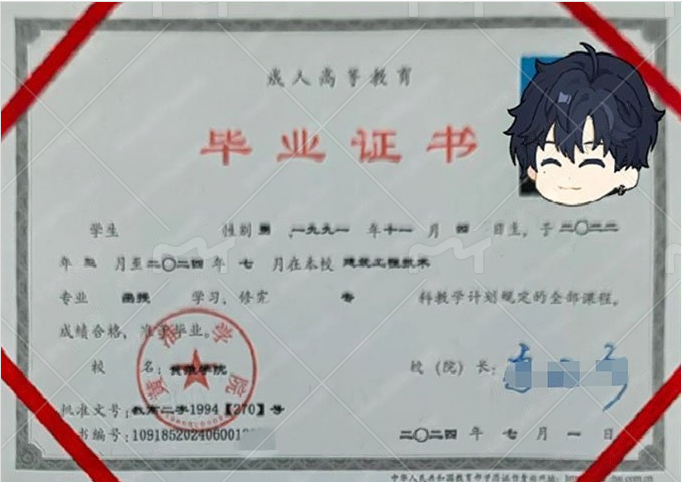 黄淮学院毕业证样本图片